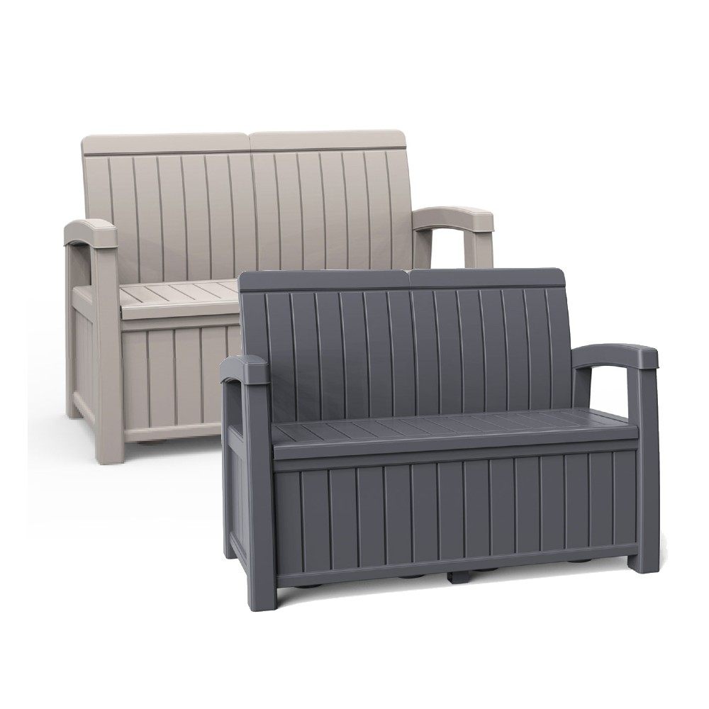 Outdoor Storage Bench with 184 Litre Capacity - Outdoor Storage Bench with 184 Litre Capacity Grey